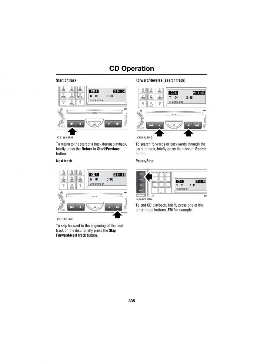 manual  Land Rover Range Rover III 3 L322 owners manual / page 335