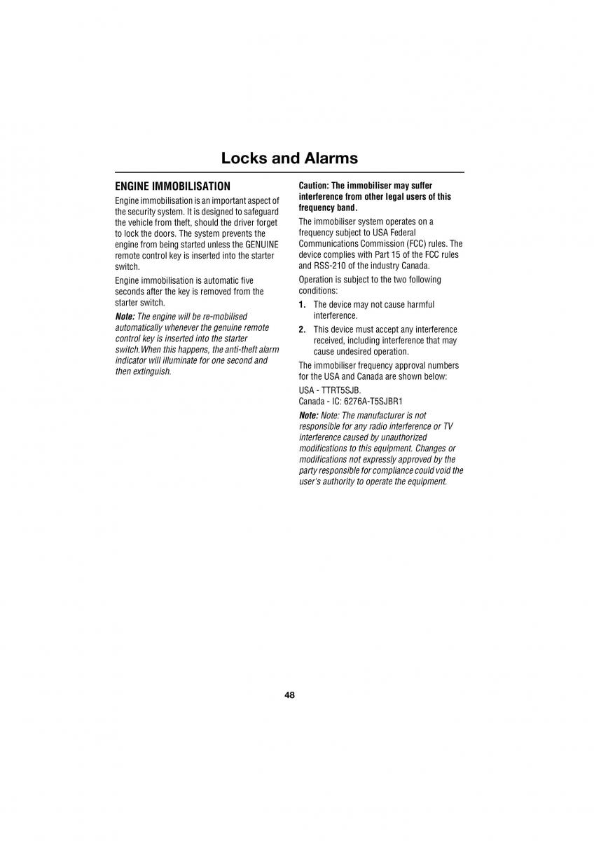 manual  Land Rover Range Rover III 3 L322 owners manual / page 48