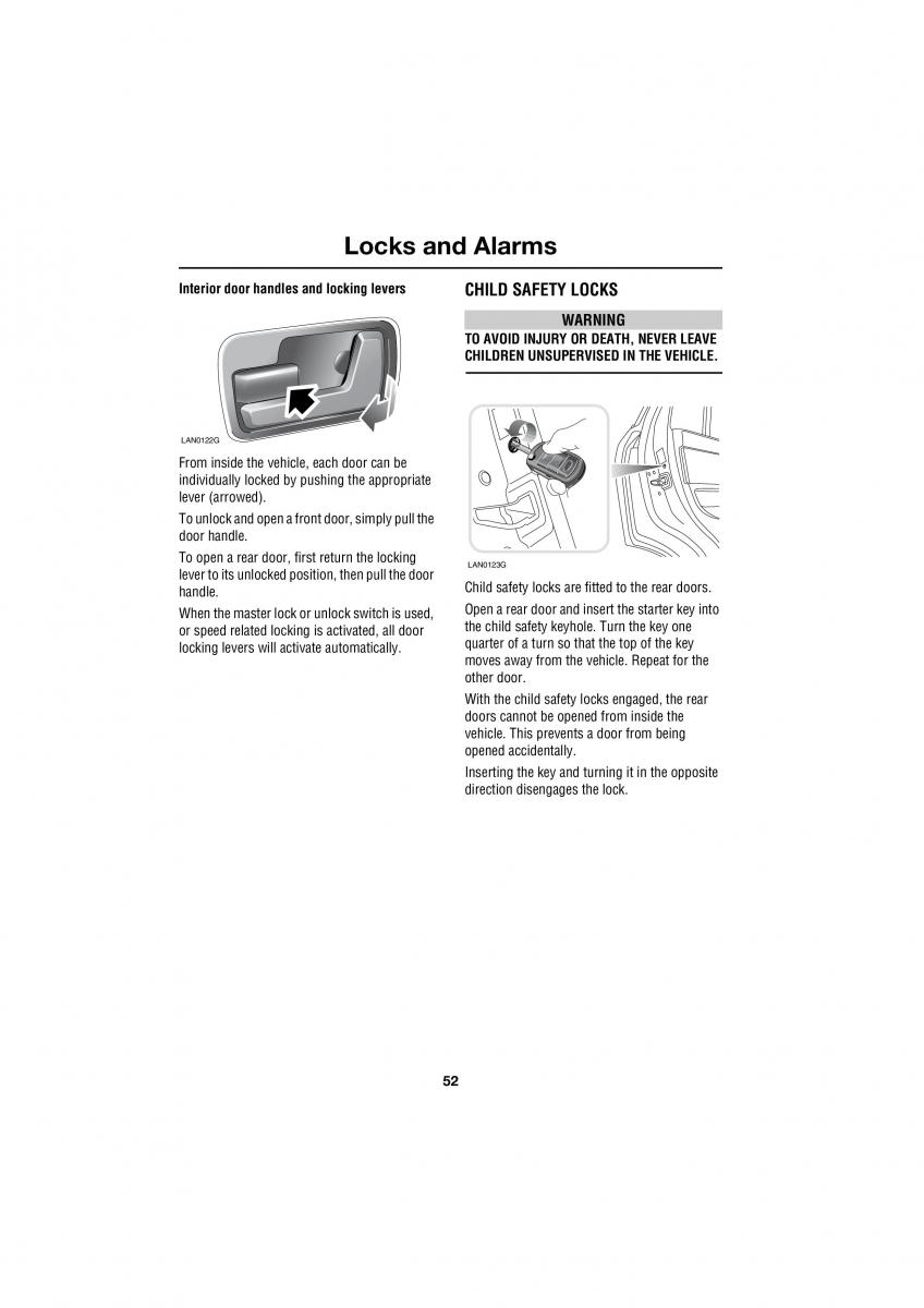 Land Rover Range Rover III 3 L322 owners manual / page 52