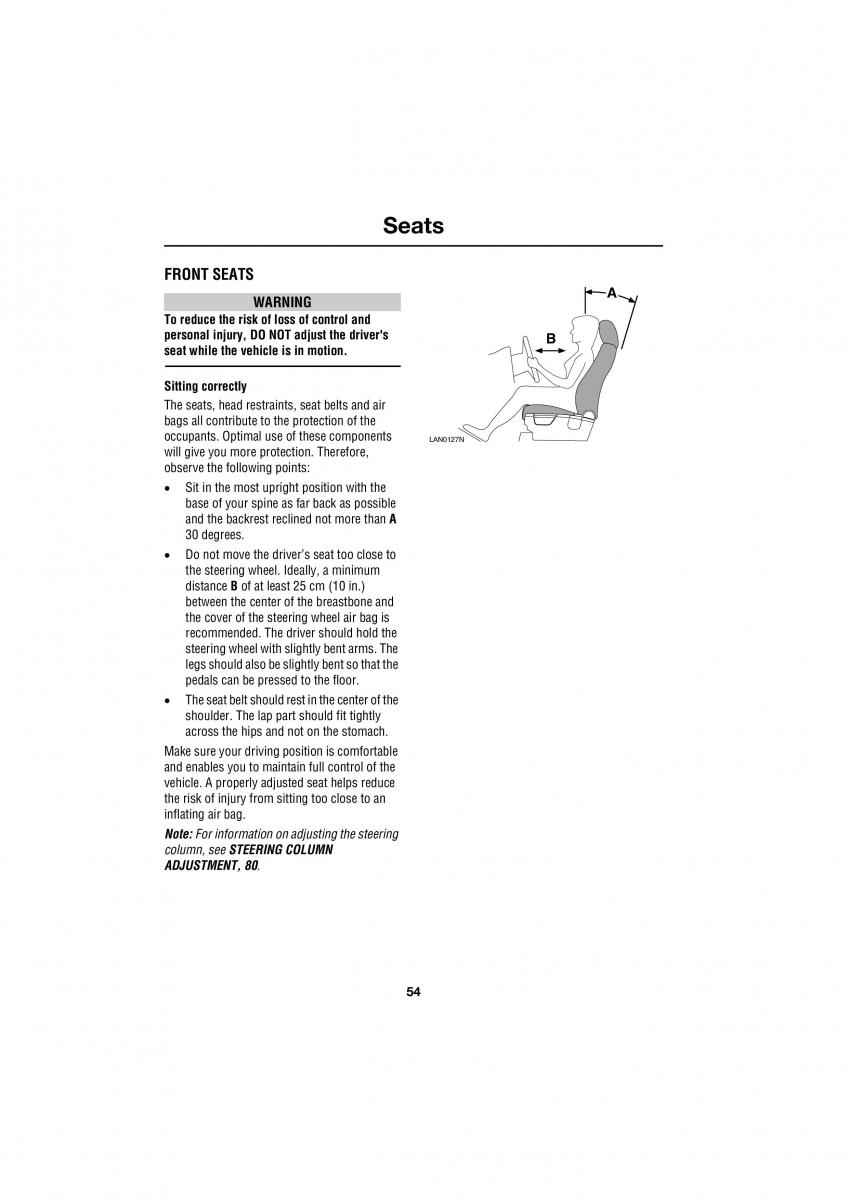 Land Rover Range Rover III 3 L322 owners manual / page 54