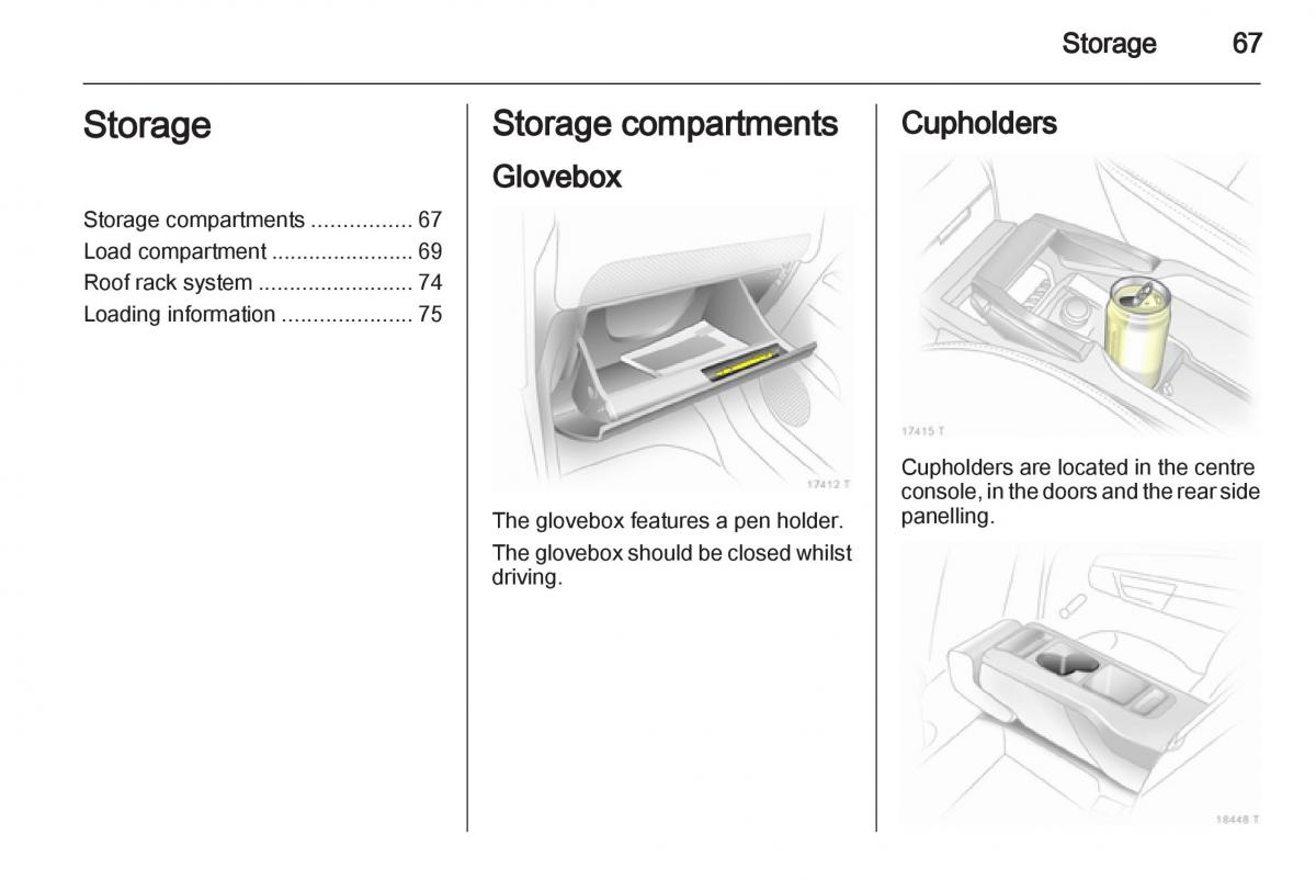 Opel Zafira B owners manual / page 67