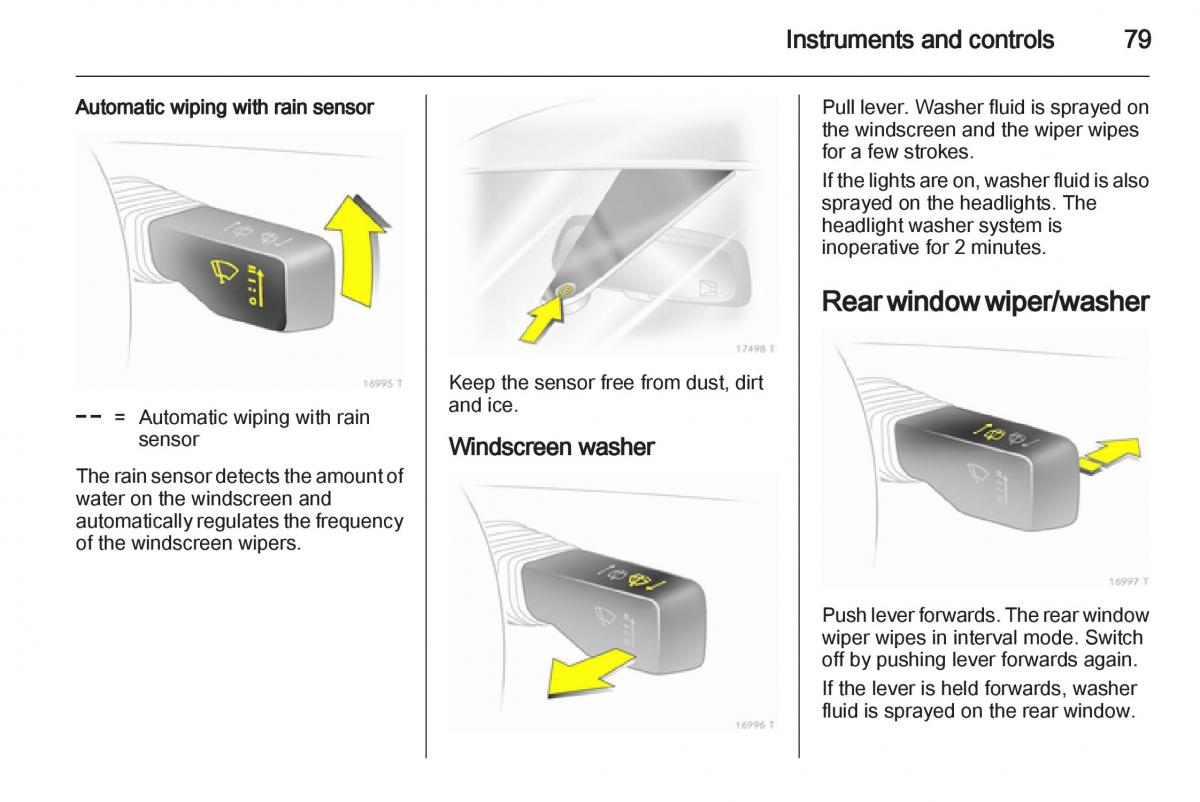 Opel Zafira B owners manual / page 79