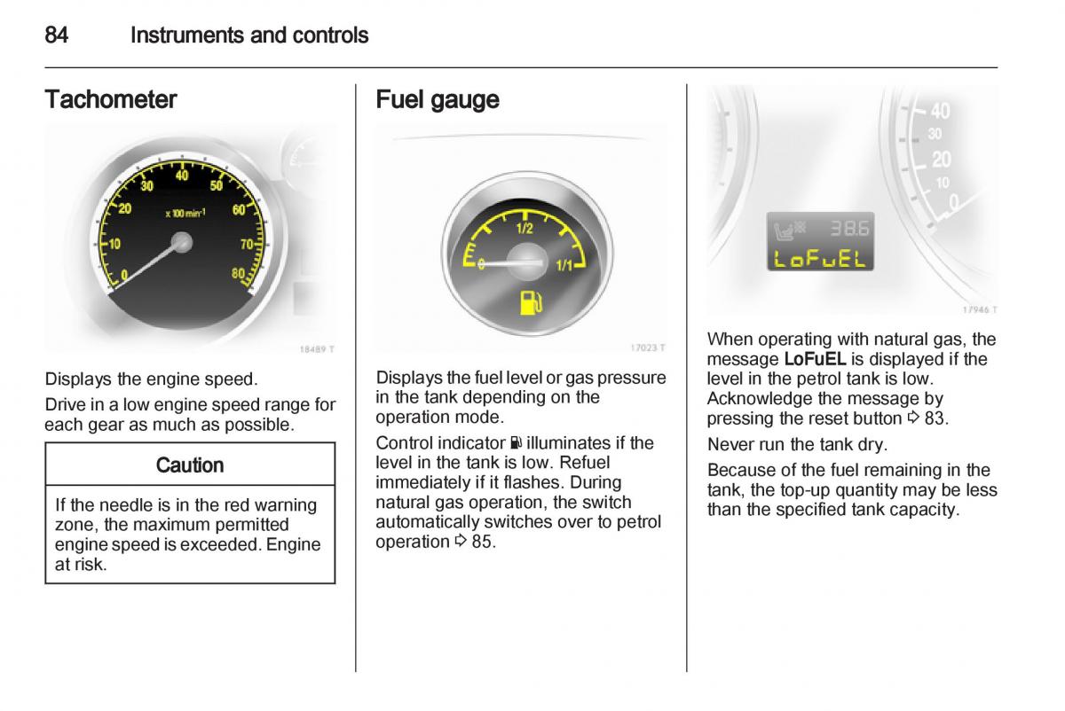 Opel Zafira B owners manual / page 84