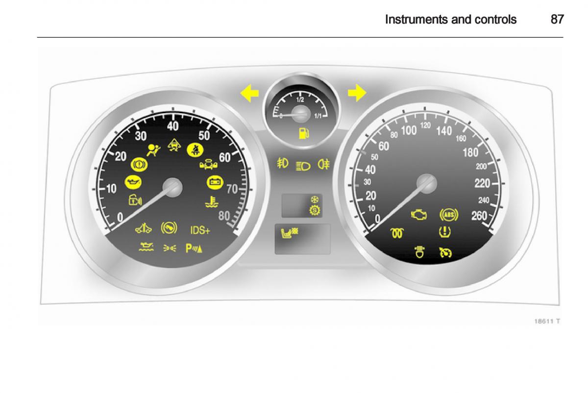 Opel Zafira B owners manual / page 87