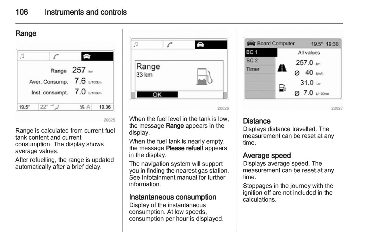 Opel Zafira B owners manual / page 106