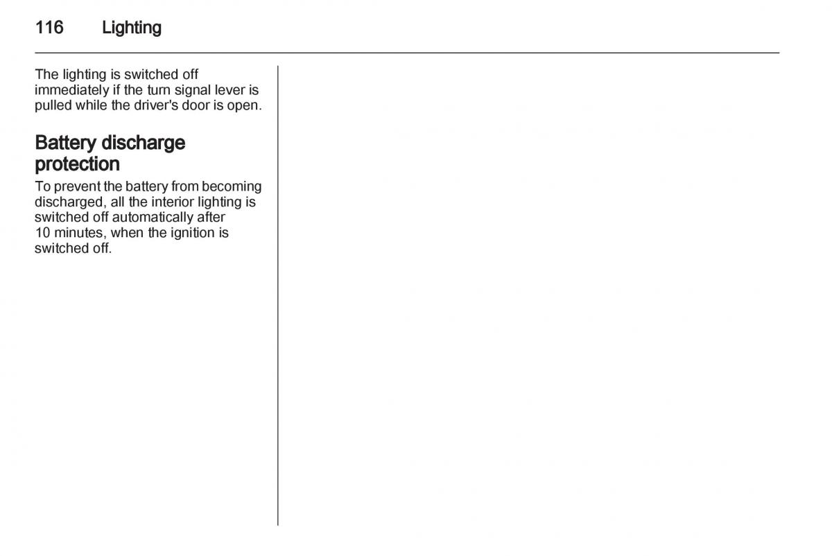 Opel Zafira B owners manual / page 116