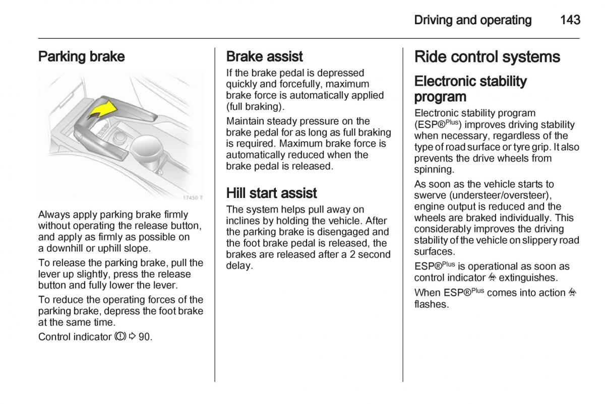 Opel Zafira B owners manual / page 143