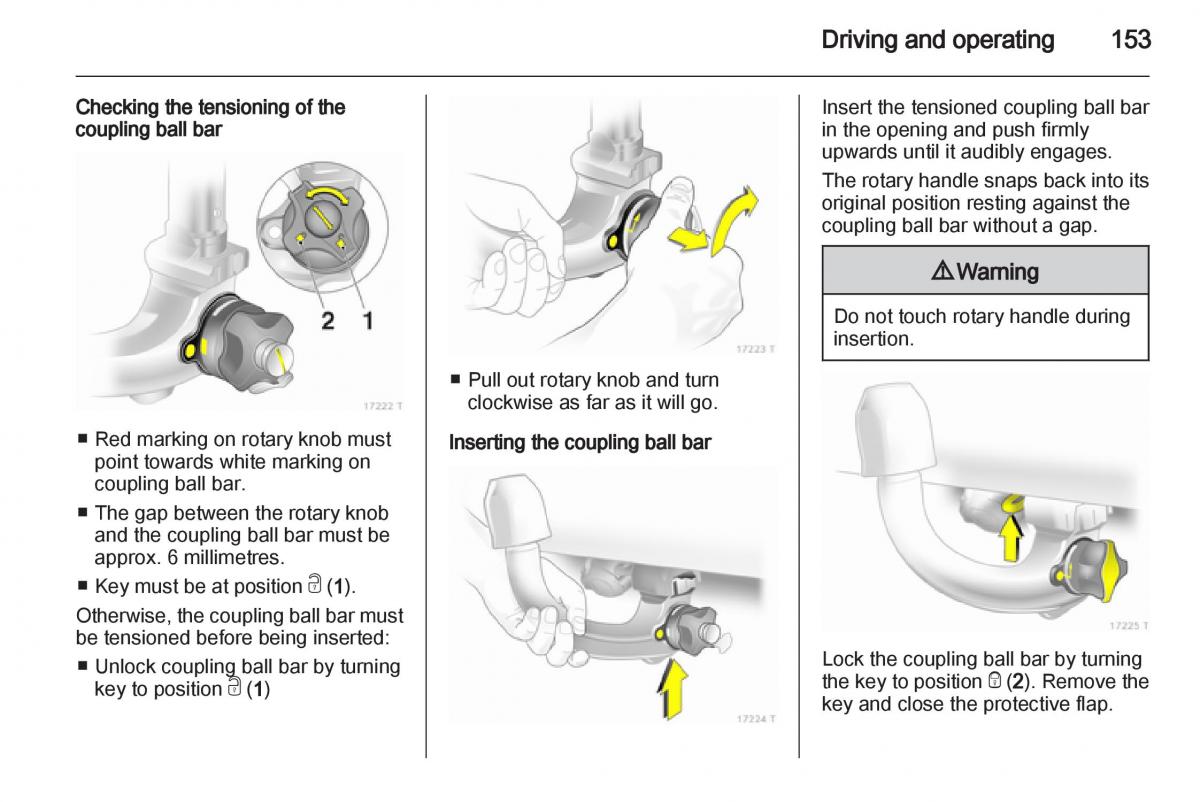 Opel Zafira B owners manual / page 153