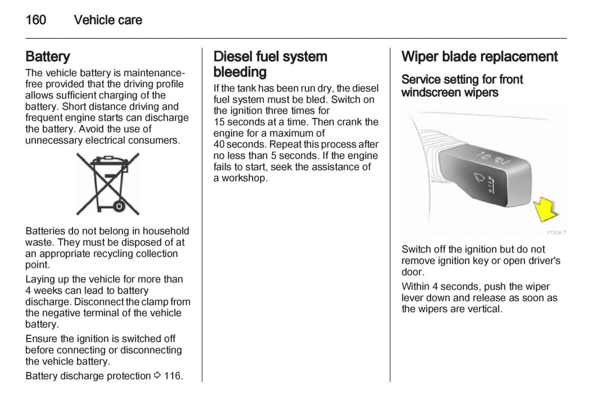 Opel Zafira B owners manual / page 160