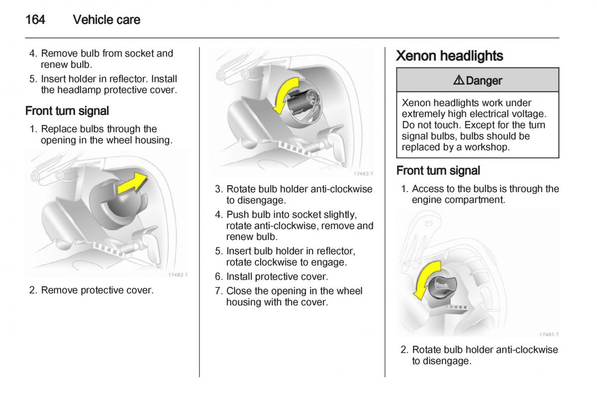 Opel Zafira B owners manual / page 164