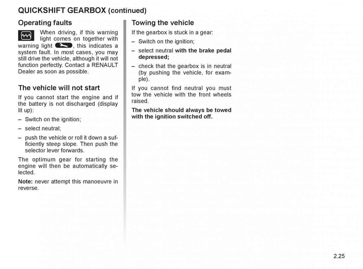 Renault Twingo II 2 owners manual / page 98