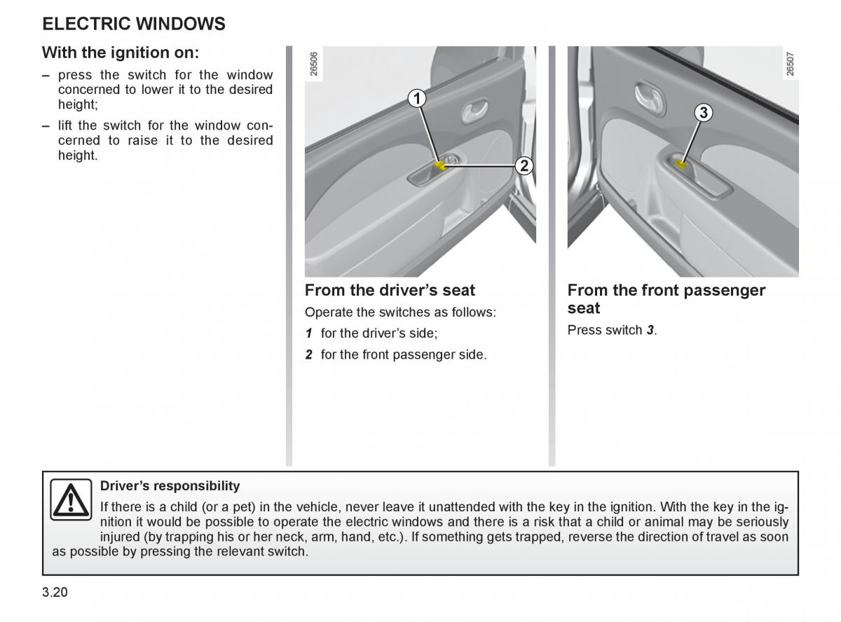 Renault Twingo II 2 owners manual / page 121