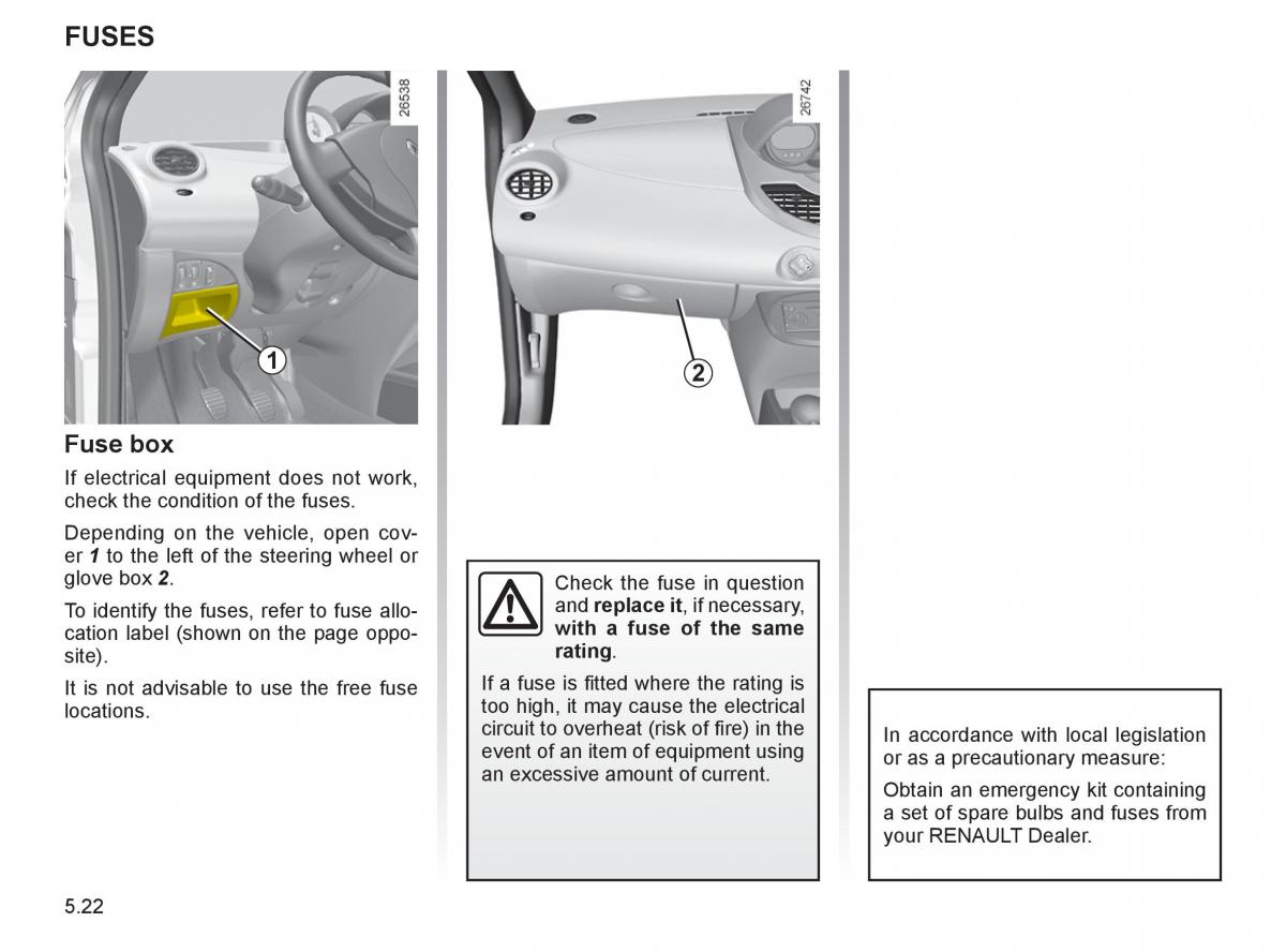 Renault Twingo II 2 owners manual / page 177