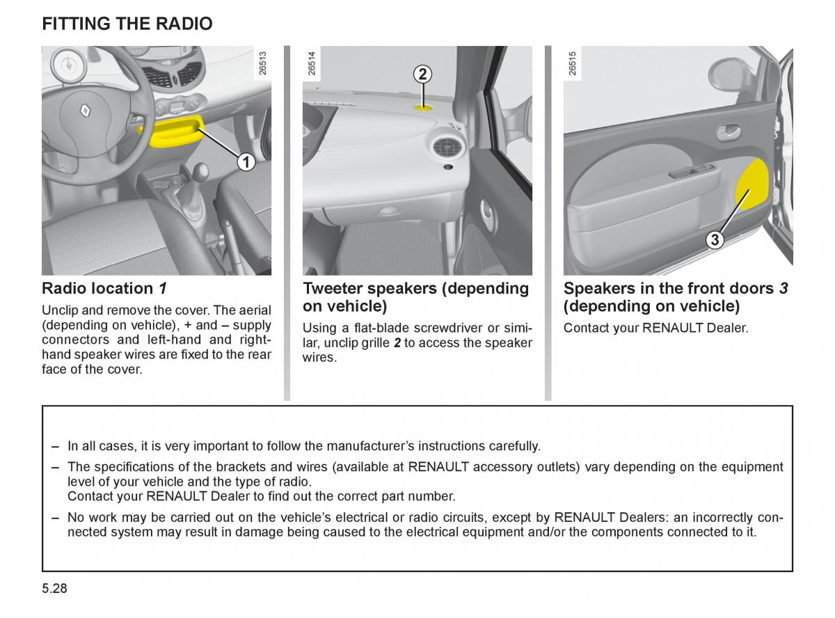 Renault Twingo II 2 owners manual / page 183