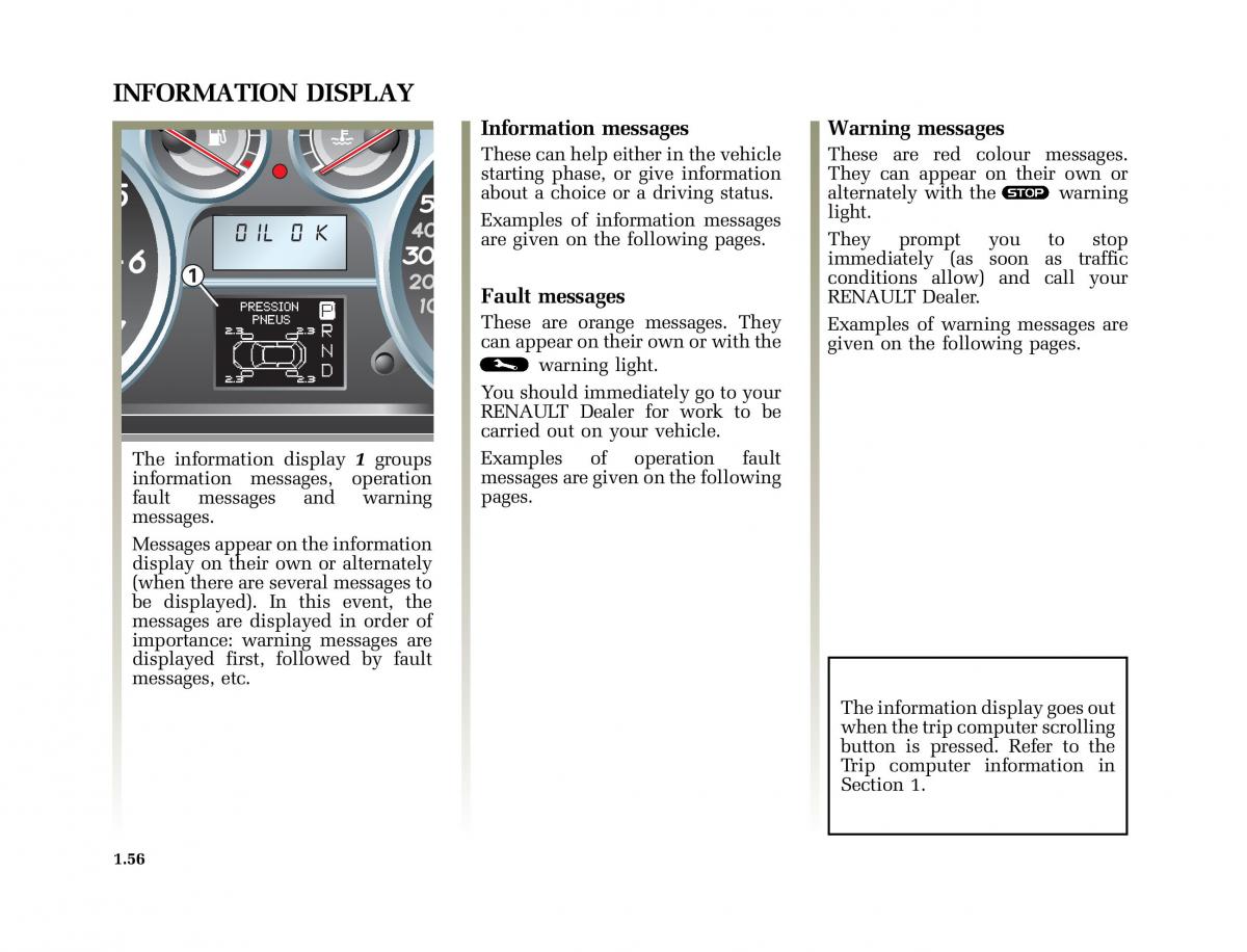 Renault Vel Satis owners manual / page 65