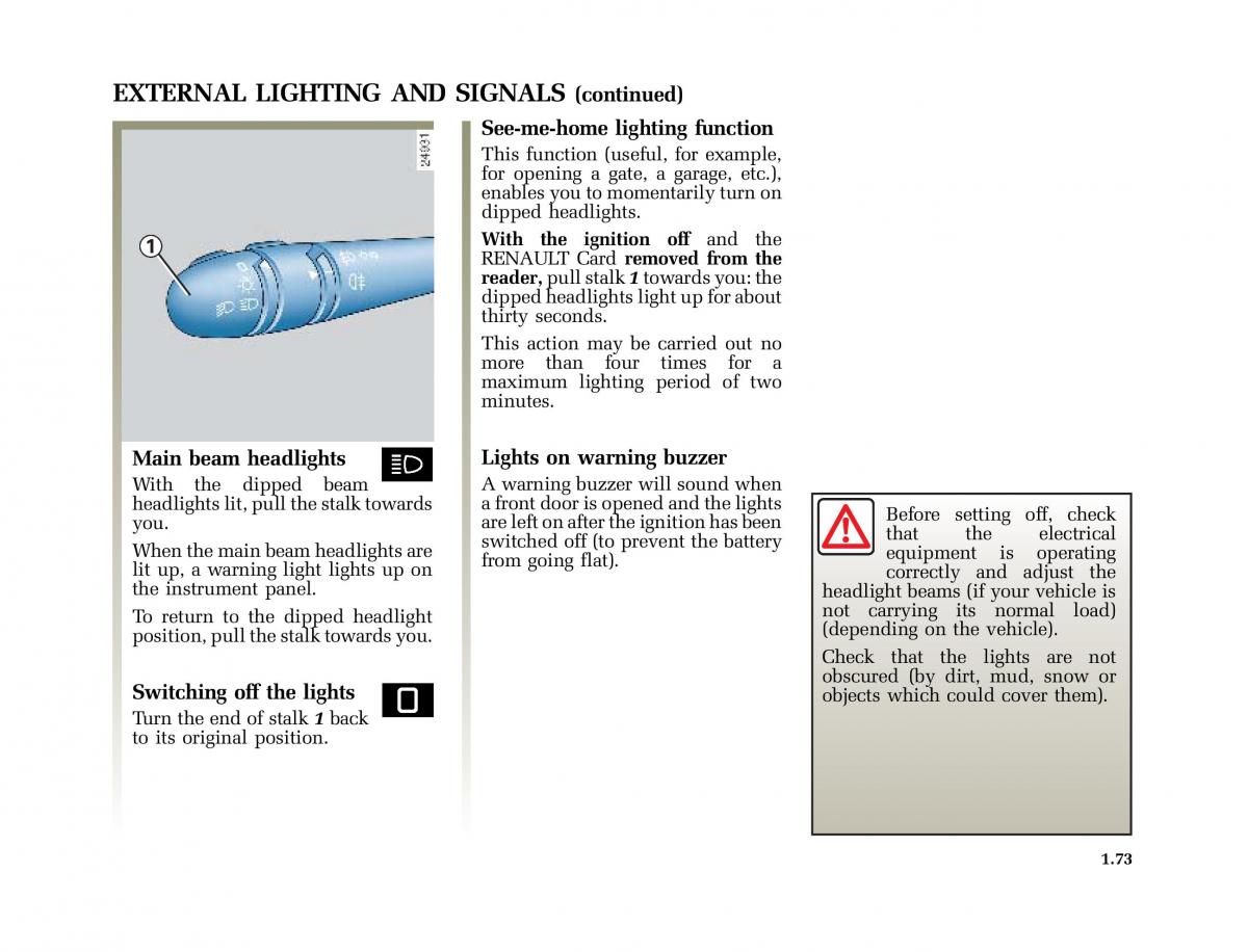 Renault Vel Satis owners manual / page 82