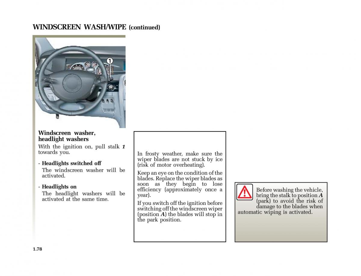 Renault Vel Satis owners manual / page 87