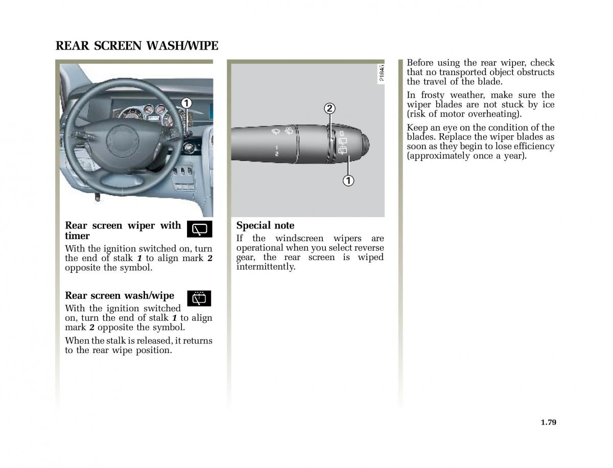 Renault Vel Satis owners manual / page 88