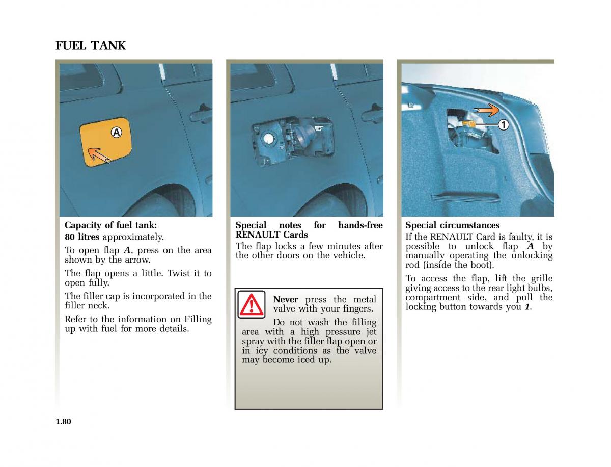 Renault Vel Satis owners manual / page 89