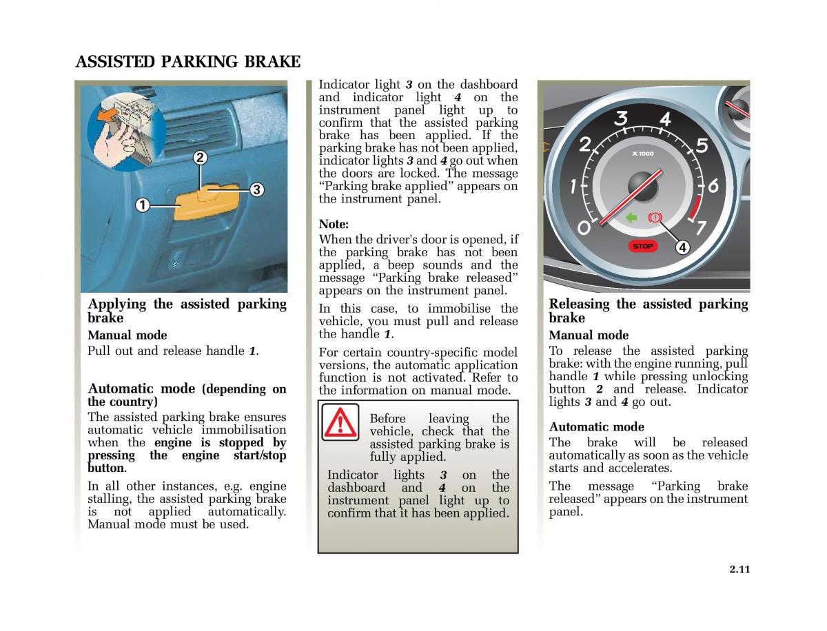 Renault Vel Satis owners manual / page 102