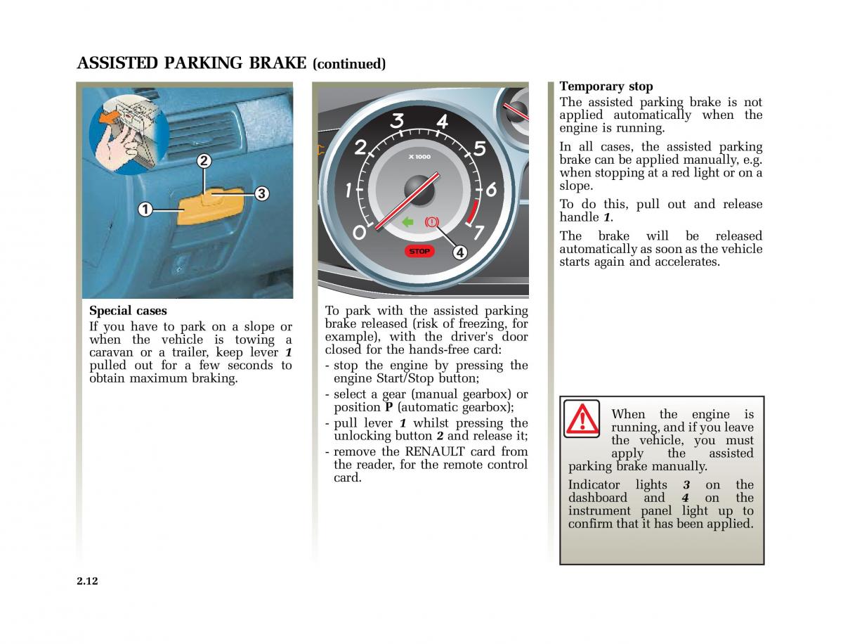 Renault Vel Satis owners manual / page 103