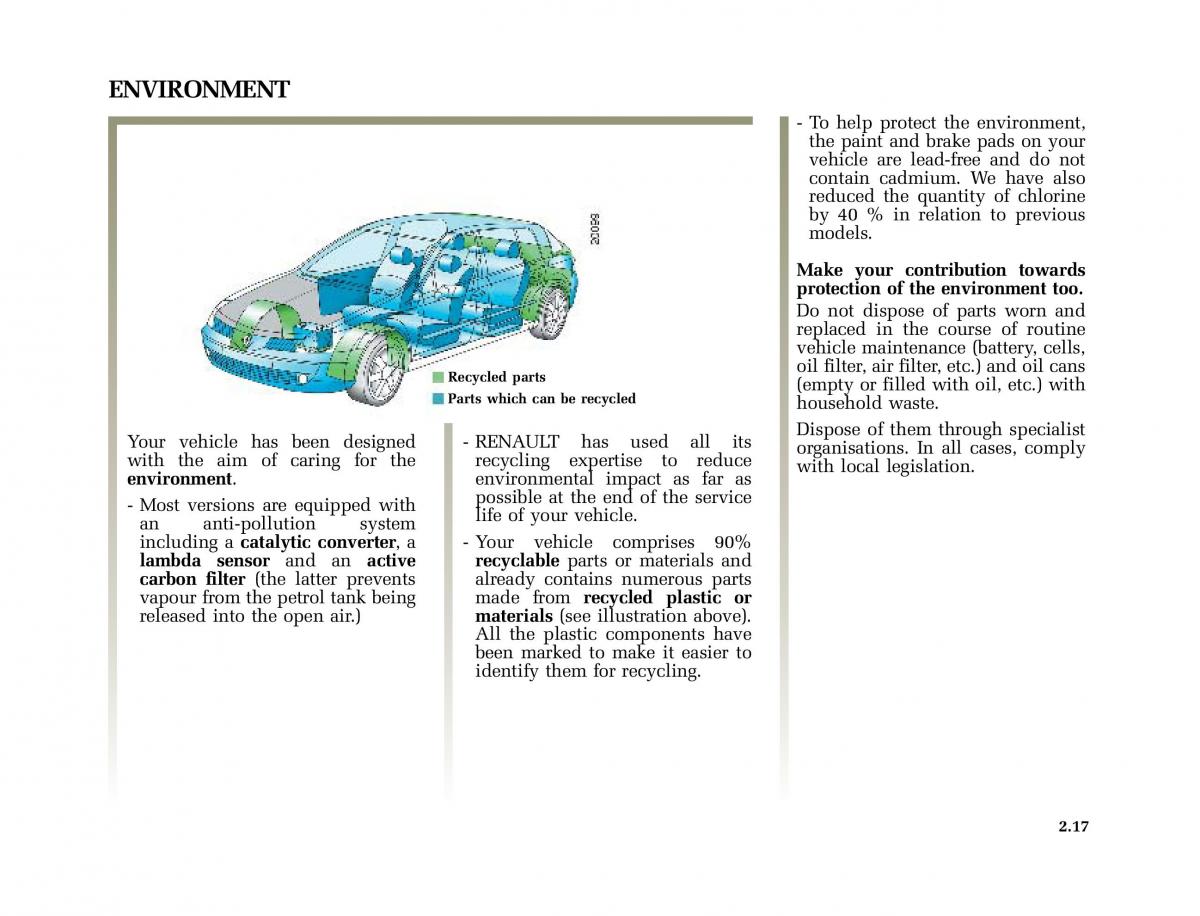 Renault Vel Satis owners manual / page 108