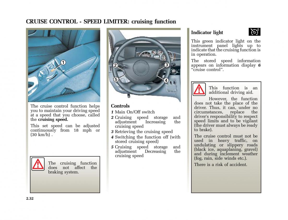 Renault Vel Satis owners manual / page 123