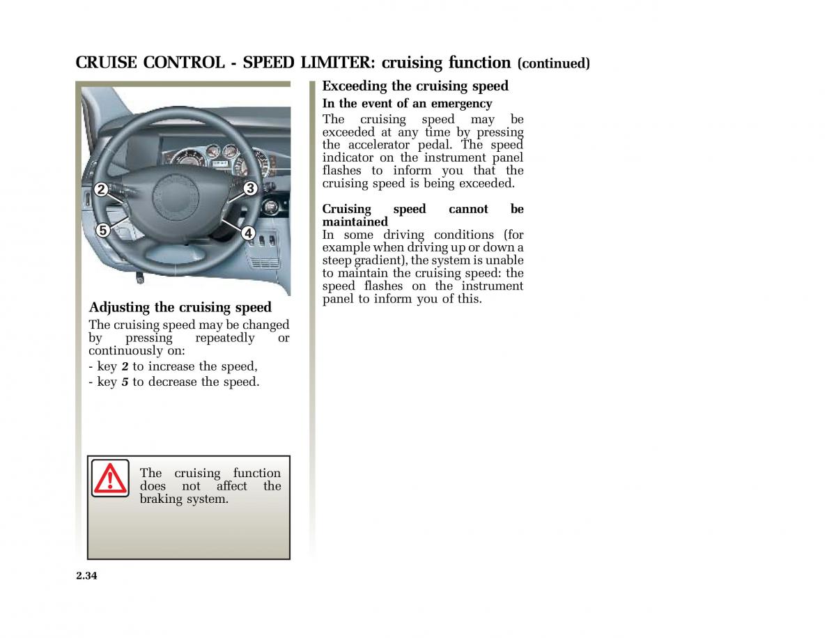 Renault Vel Satis owners manual / page 125