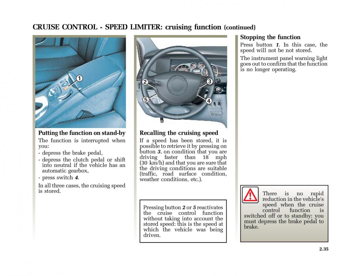 Renault Vel Satis owners manual / page 126