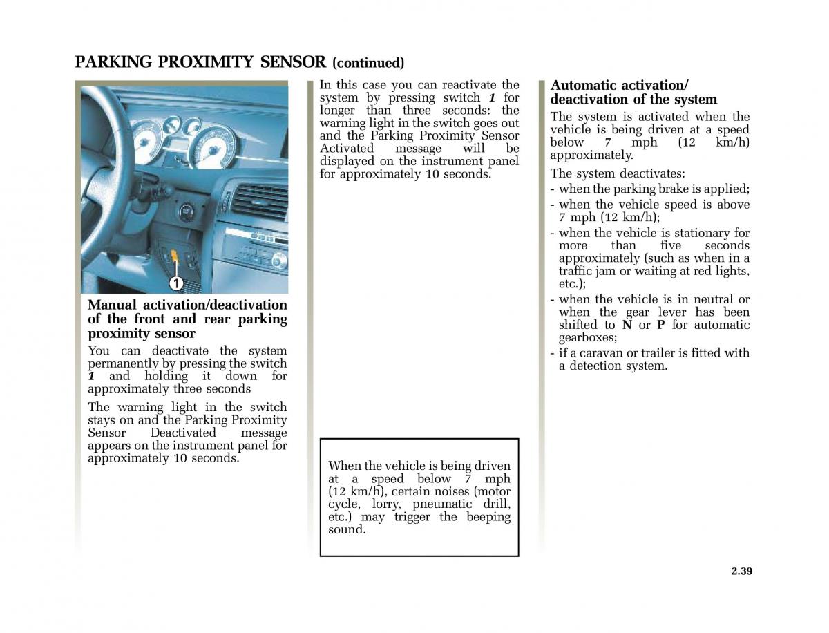 Renault Vel Satis owners manual / page 130