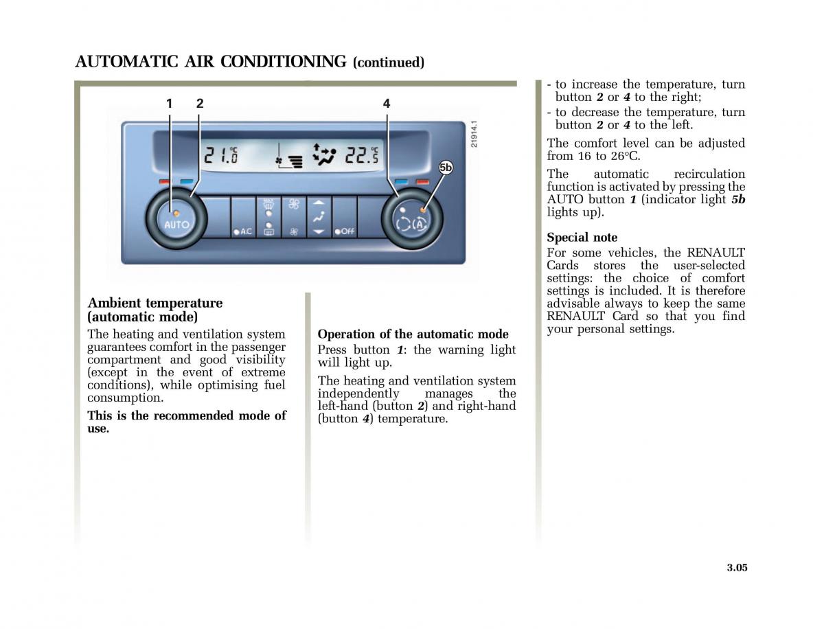 Renault Vel Satis owners manual / page 138