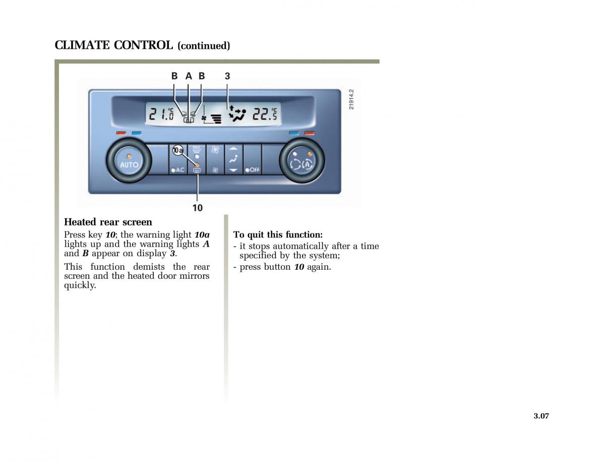 Renault Vel Satis owners manual / page 140