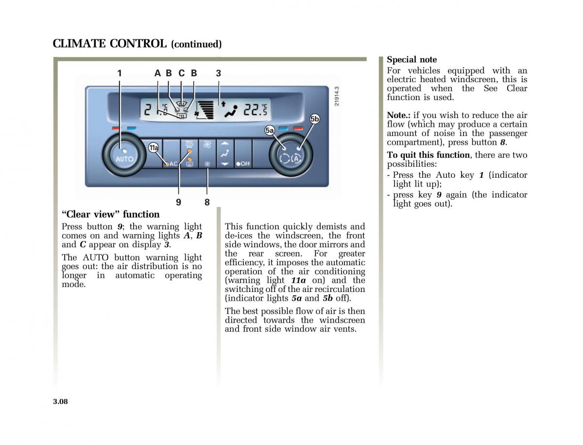 Renault Vel Satis owners manual / page 141