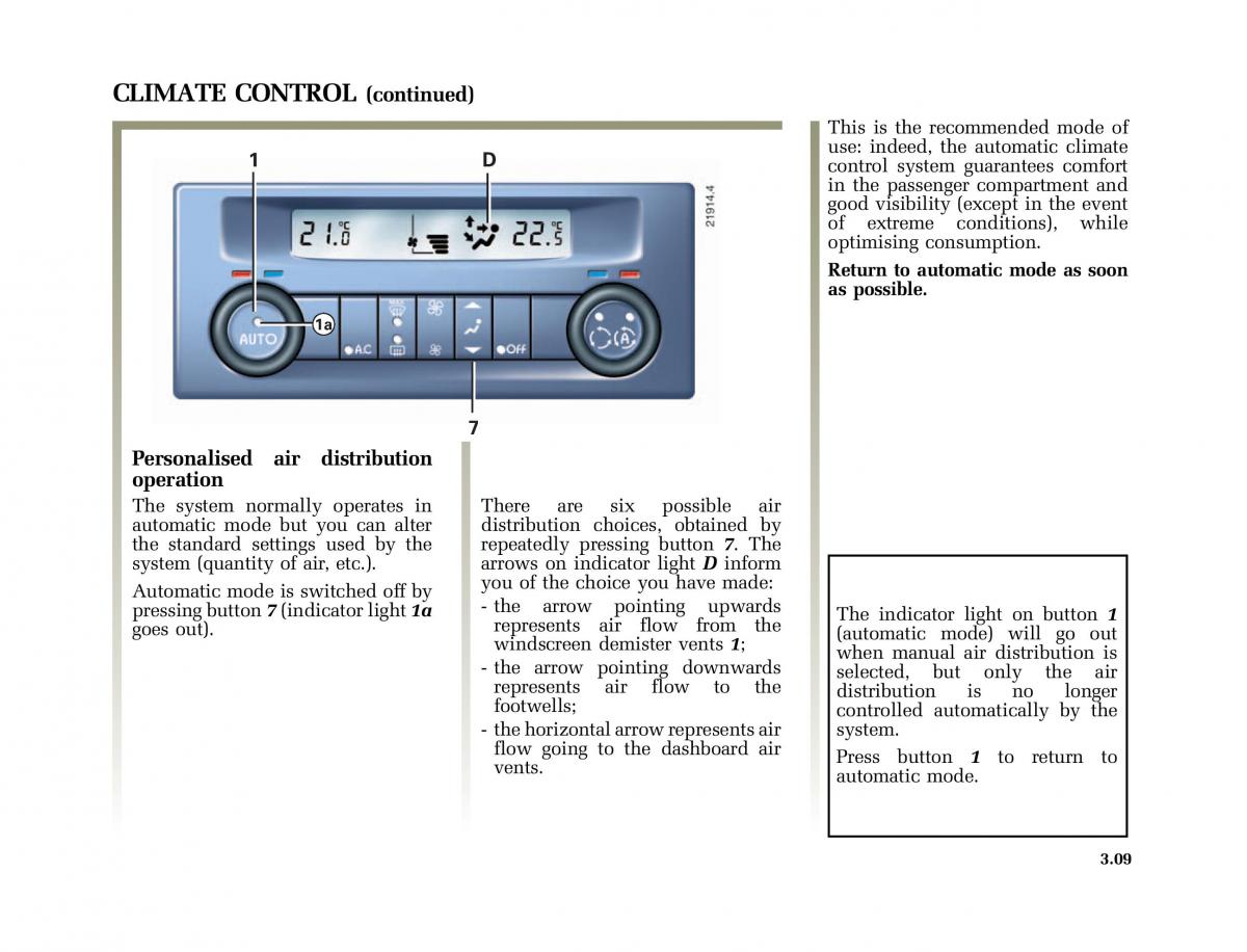 Renault Vel Satis owners manual / page 142