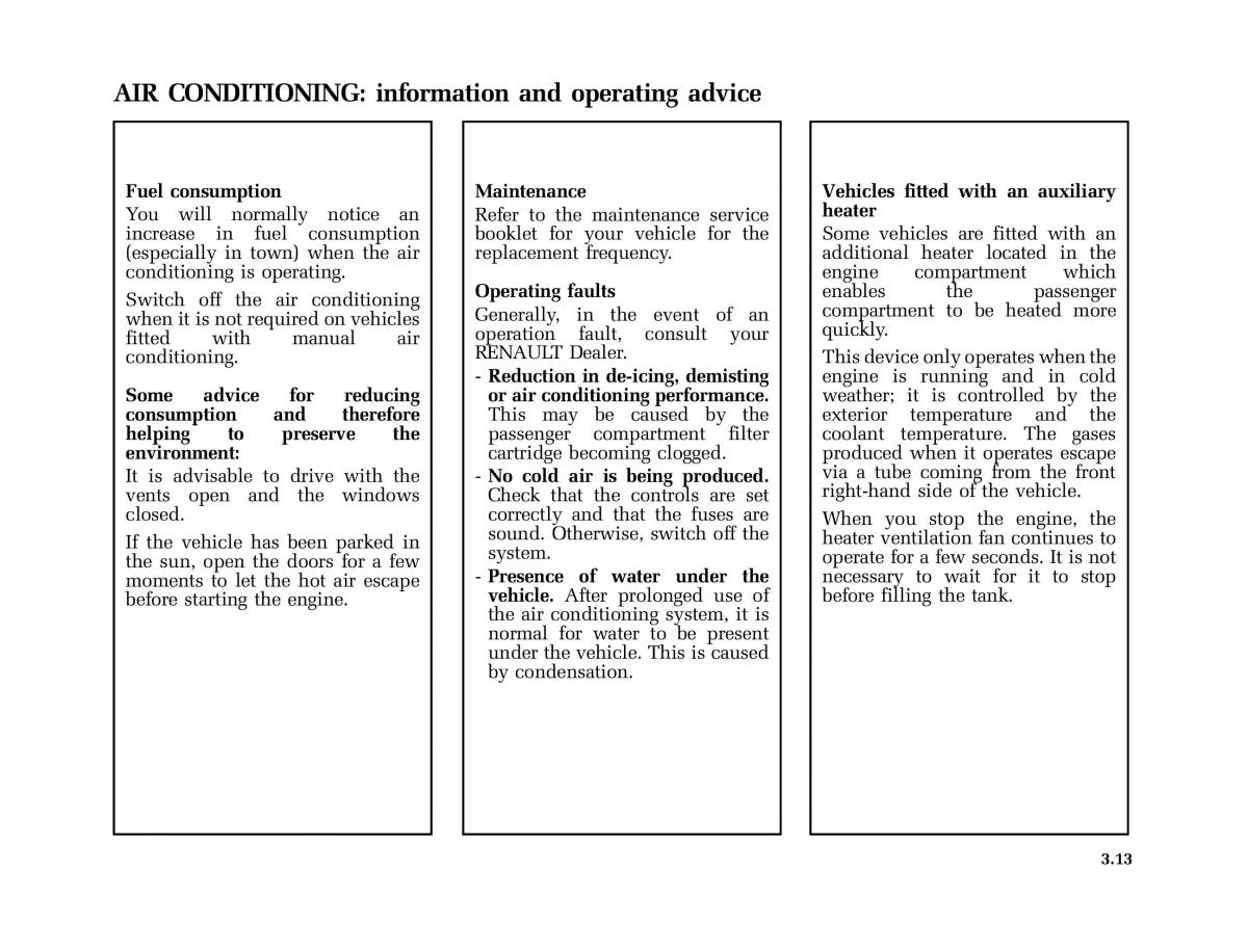 Renault Vel Satis owners manual / page 146