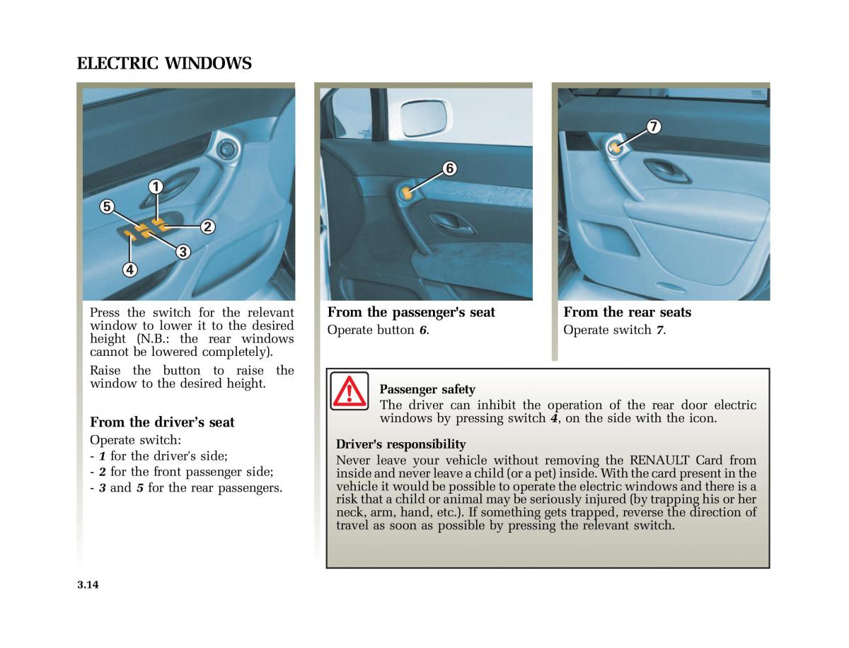 Renault Vel Satis owners manual / page 147