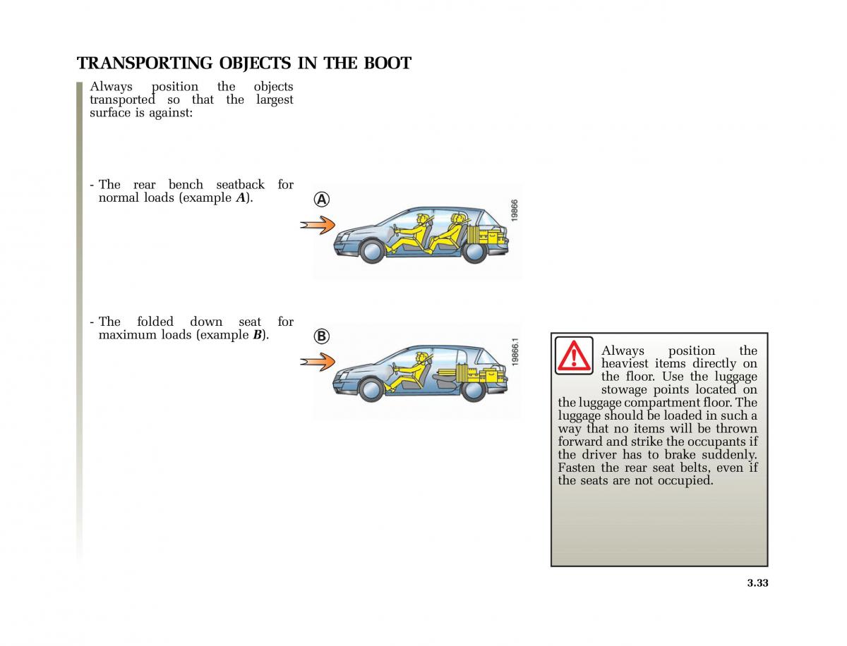 Renault Vel Satis owners manual / page 166