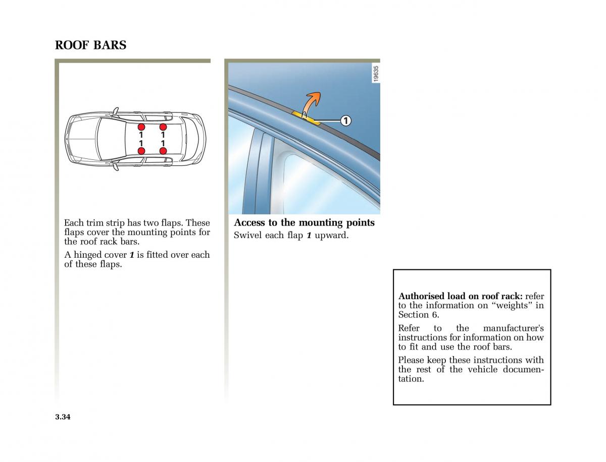 Renault Vel Satis owners manual / page 167