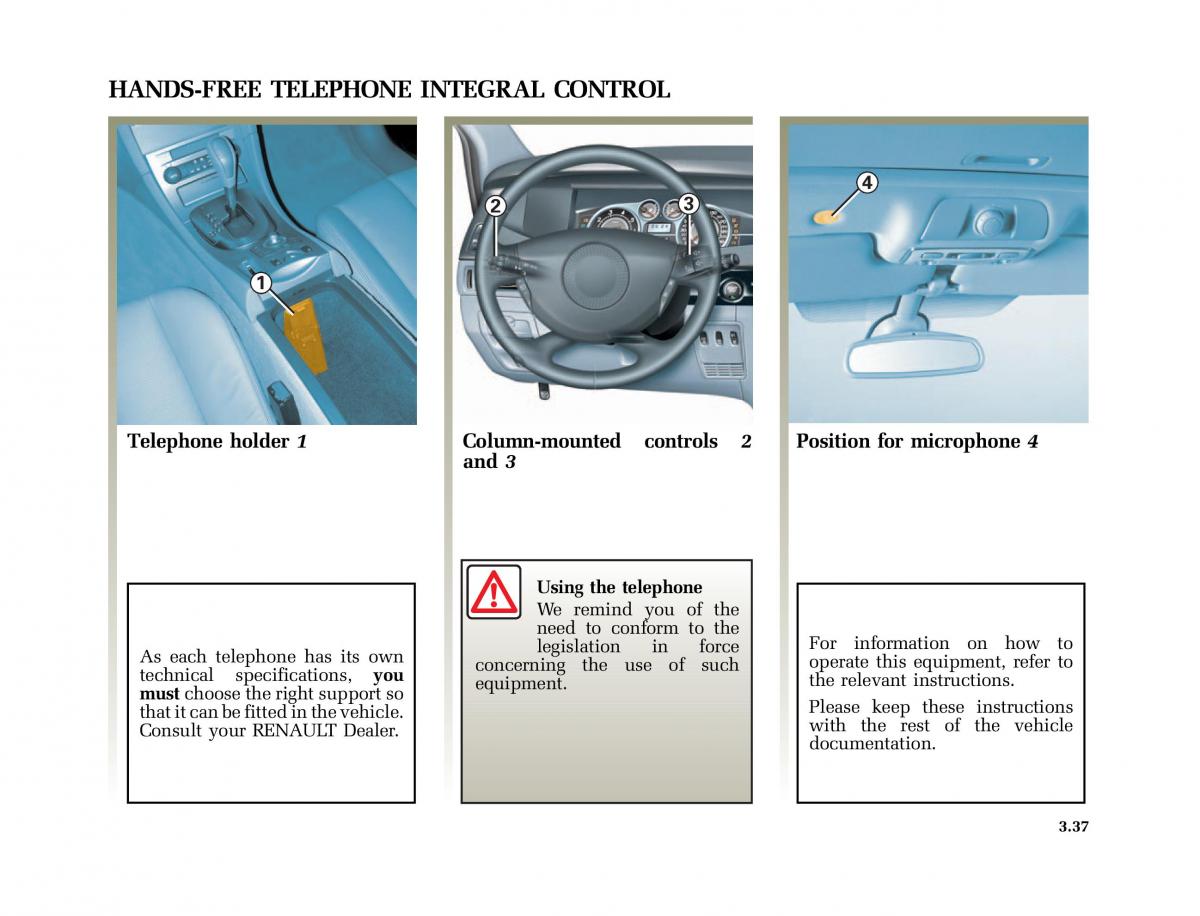 Renault Vel Satis owners manual / page 170