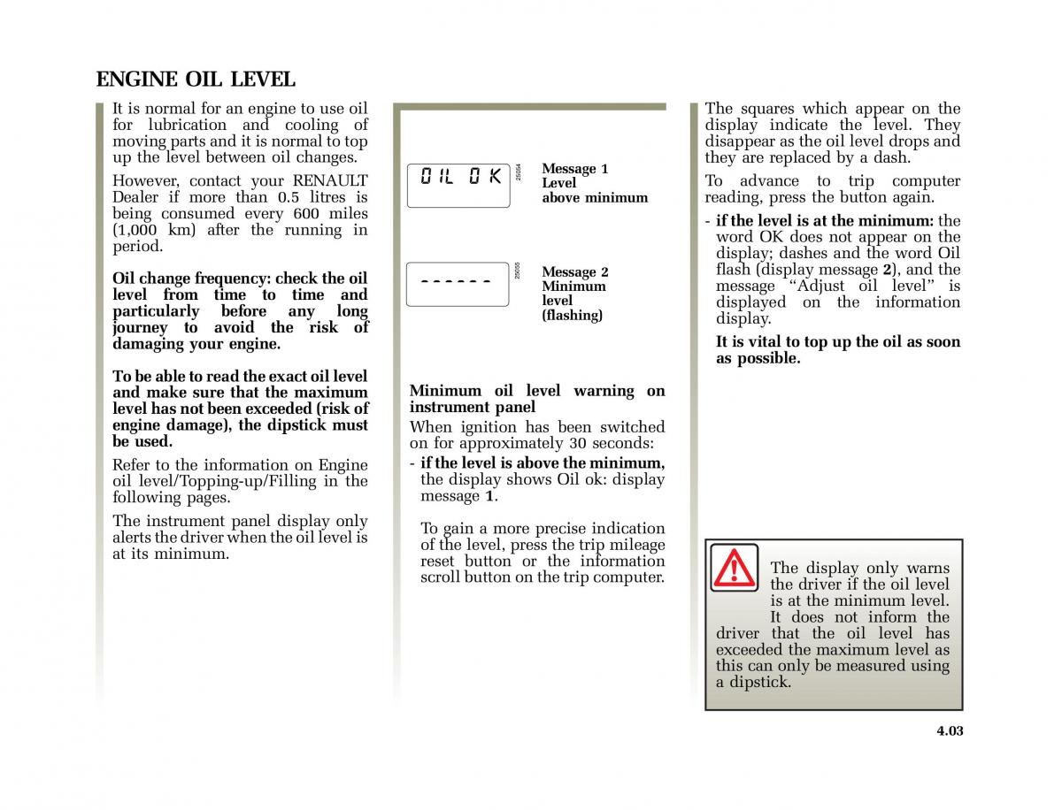 Renault Vel Satis owners manual / page 174