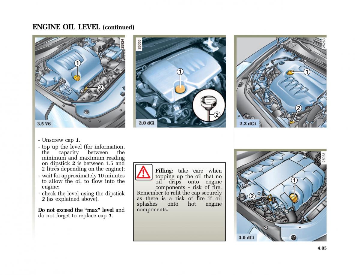 Renault Vel Satis owners manual / page 176