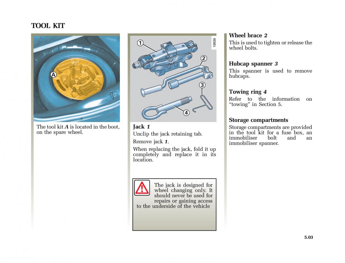 Renault Vel Satis owners manual / page 186