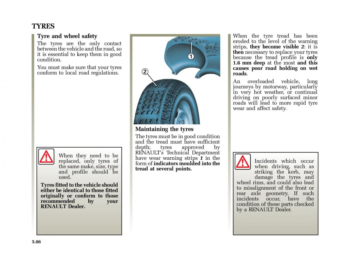 Renault Vel Satis owners manual / page 189