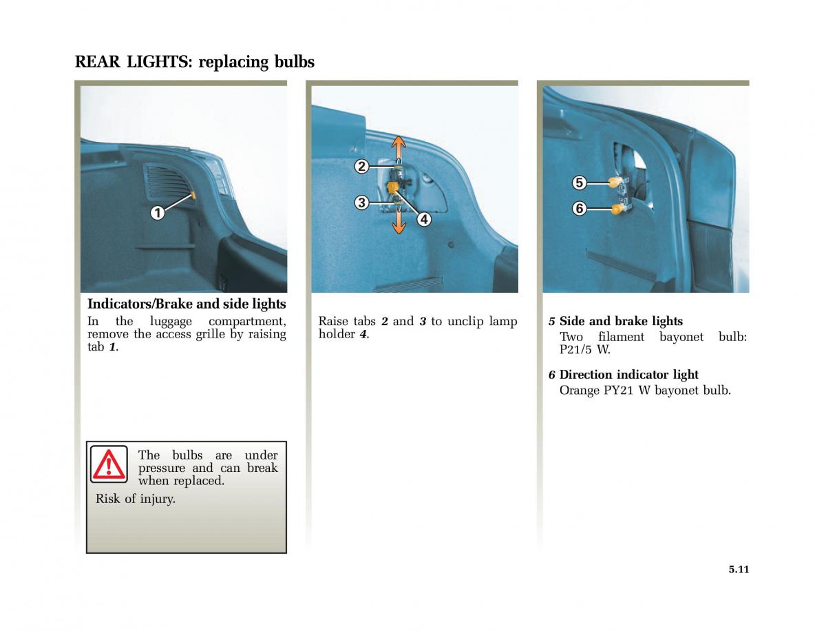 Renault Vel Satis owners manual / page 194