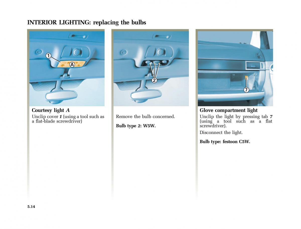 Renault Vel Satis owners manual / page 197