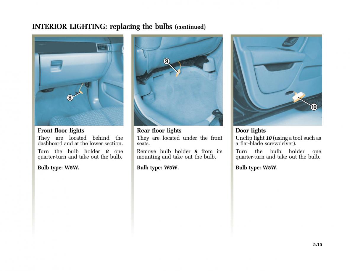 Renault Vel Satis owners manual / page 198