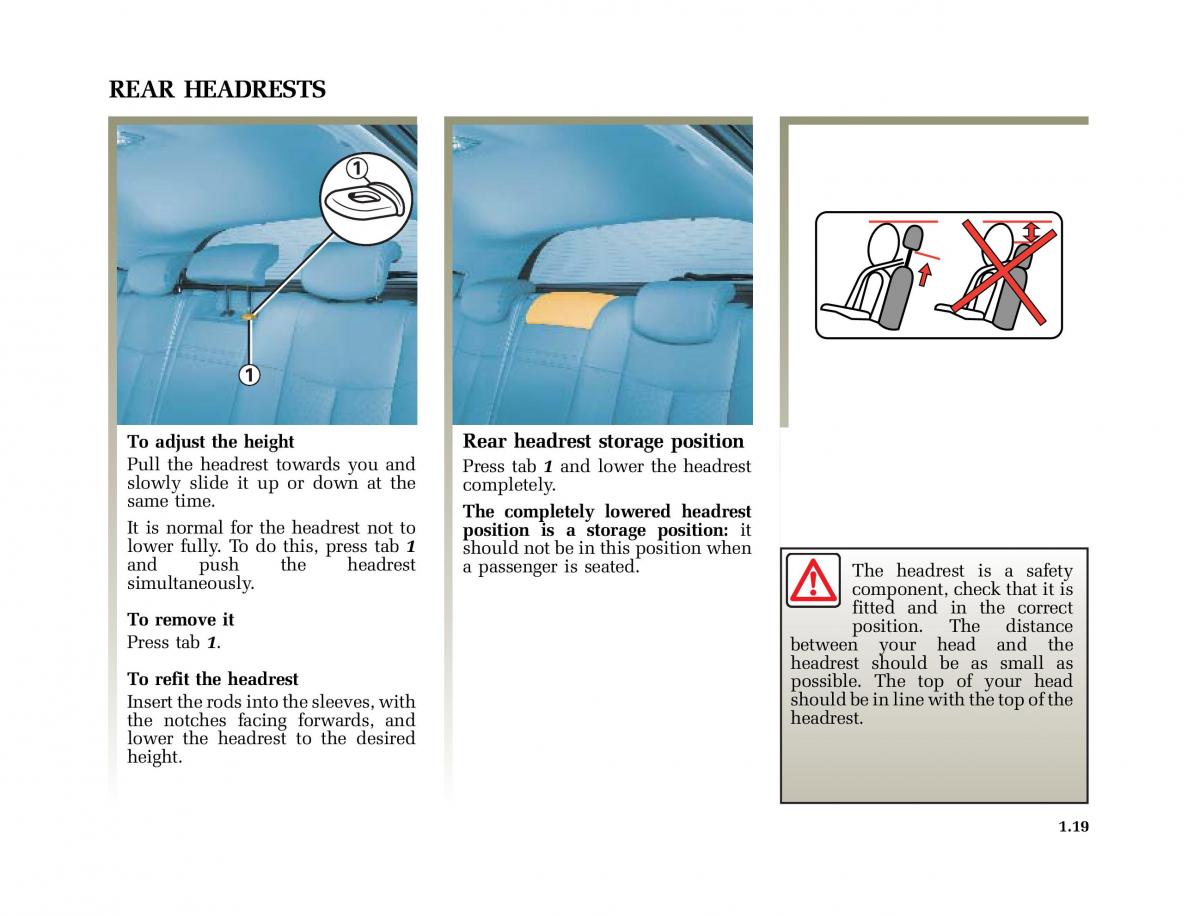 Renault Vel Satis owners manual / page 28