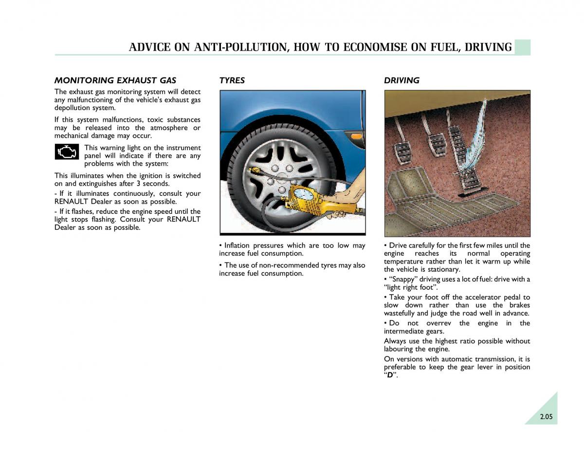 Renault Espace III 3 owners manual / page 58