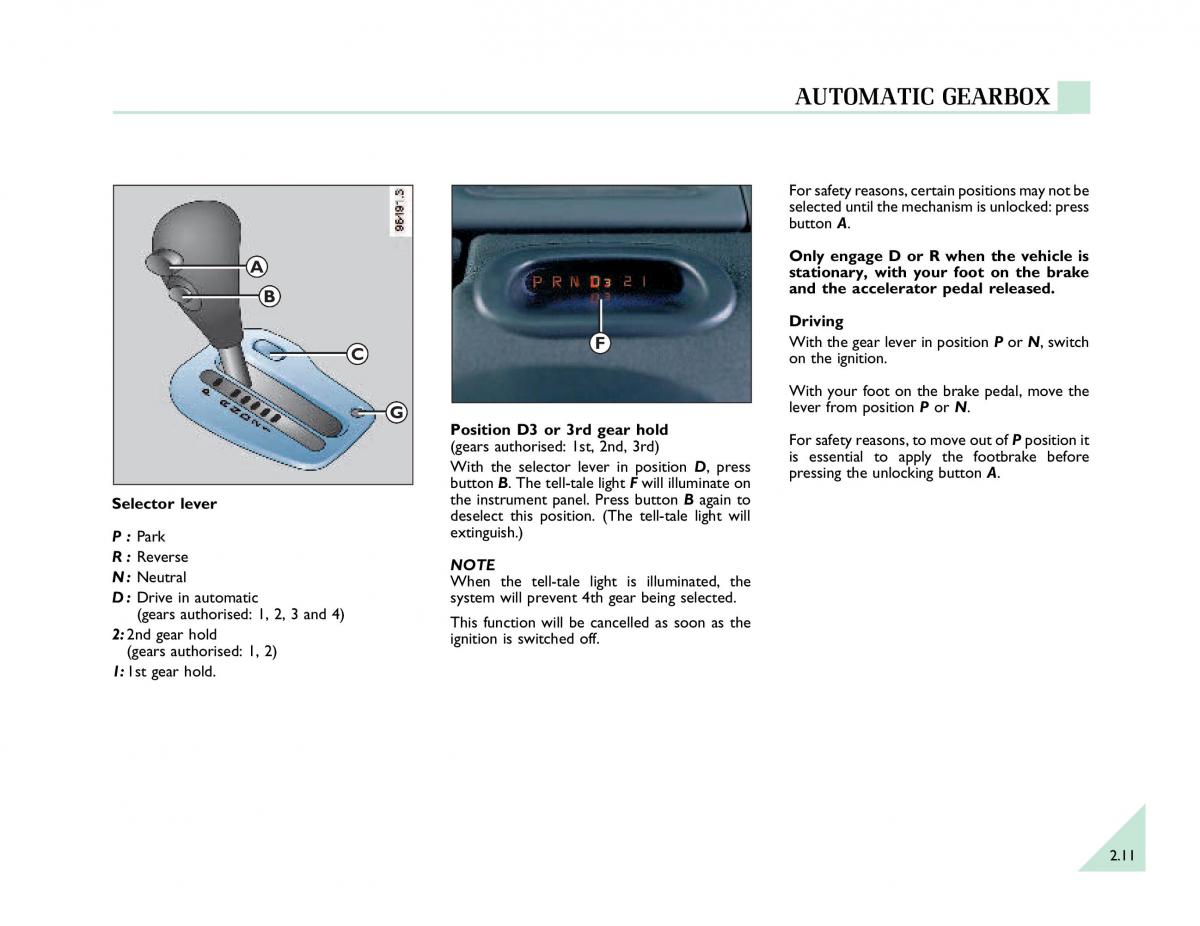 Renault Espace III 3 owners manual / page 64