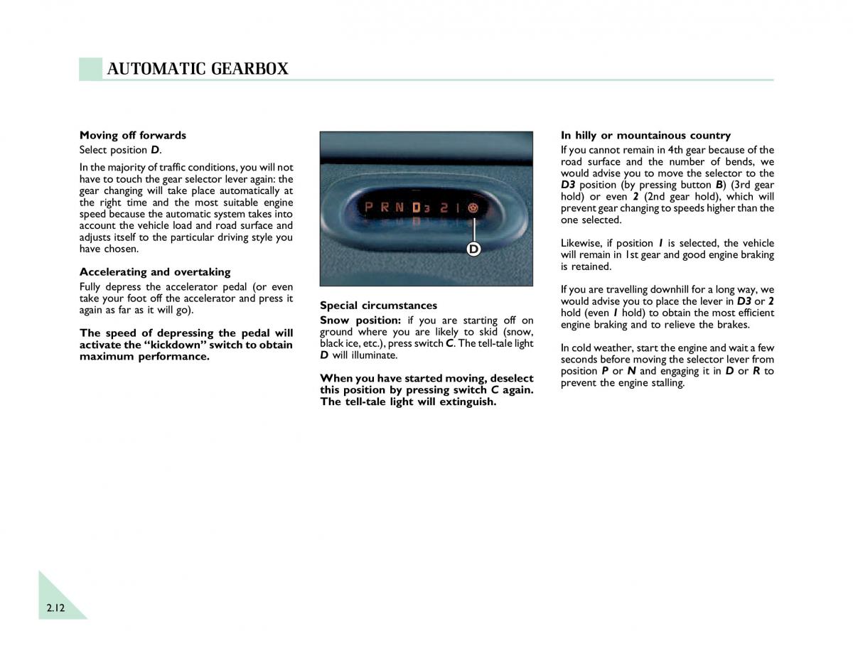 Renault Espace III 3 owners manual / page 65